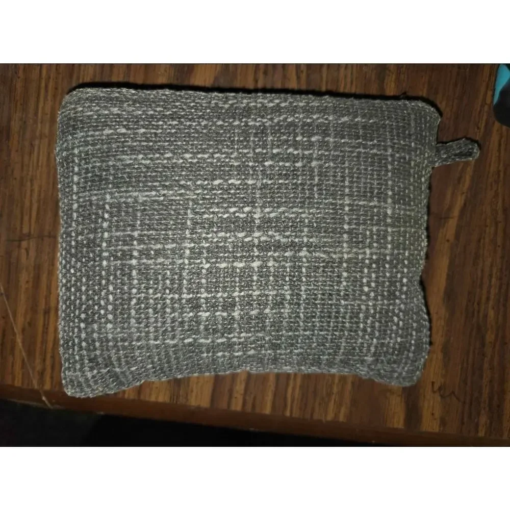 Dime Bags Gray Makeup Bag Zip Pouch with Inner Pockets 8 in x 5 in